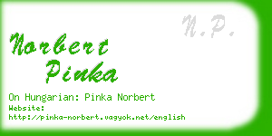 norbert pinka business card